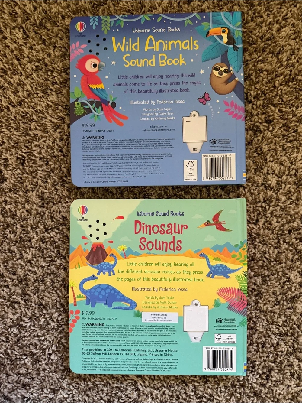 Born Wild Animals & Dinosaur Sounds Sound Books